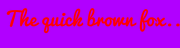 Image with Font Color FF0000 and Background Color B100FF